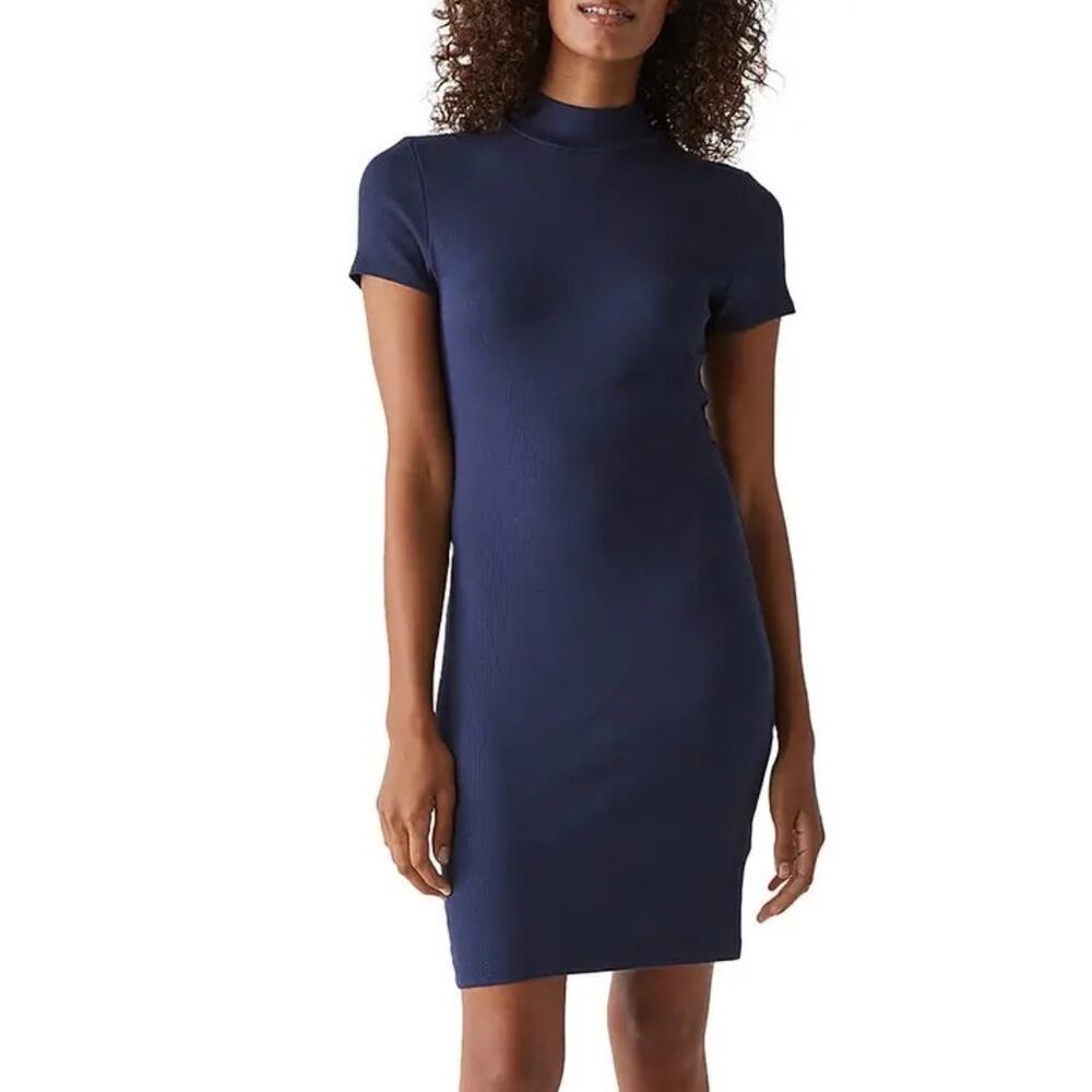 Michael Stars Viv Cap Sleeve Mock Neck Dress NWT Medium